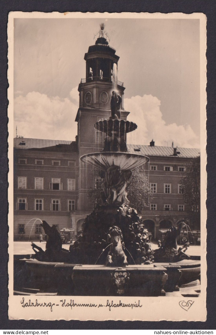 Ostmark Österreich Salzburg München Deutsches Reich Ansichtskarte Hofbrunnen - Briefe U. Dokumente