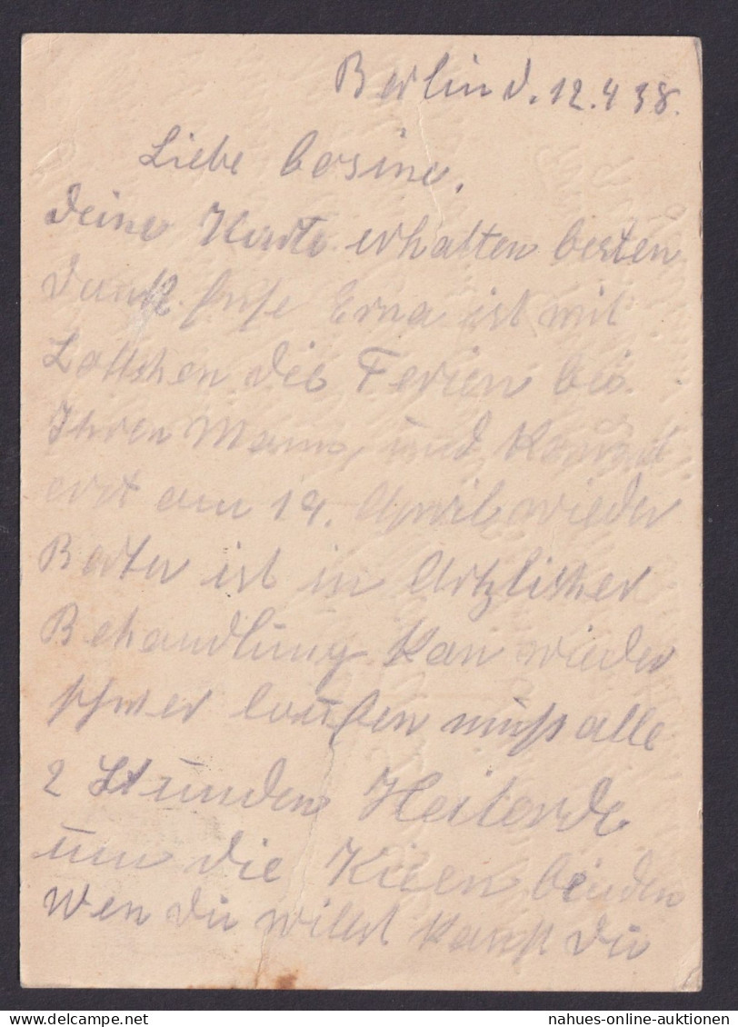 Berlin Lichtenberg Deutsches Reich Postkarte SSt Reichspost Bringt Zeitgewinn - Brieven En Documenten