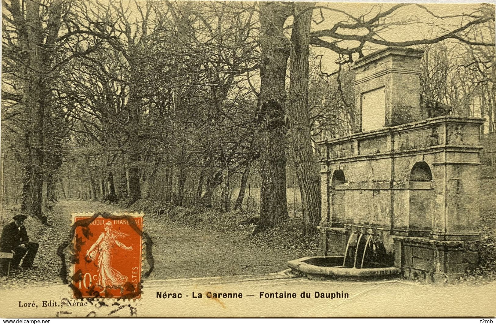 CPA (Lot Et Garonne) - NERAC - LA GARENNE - Fontaine Du Dauphin - Nerac