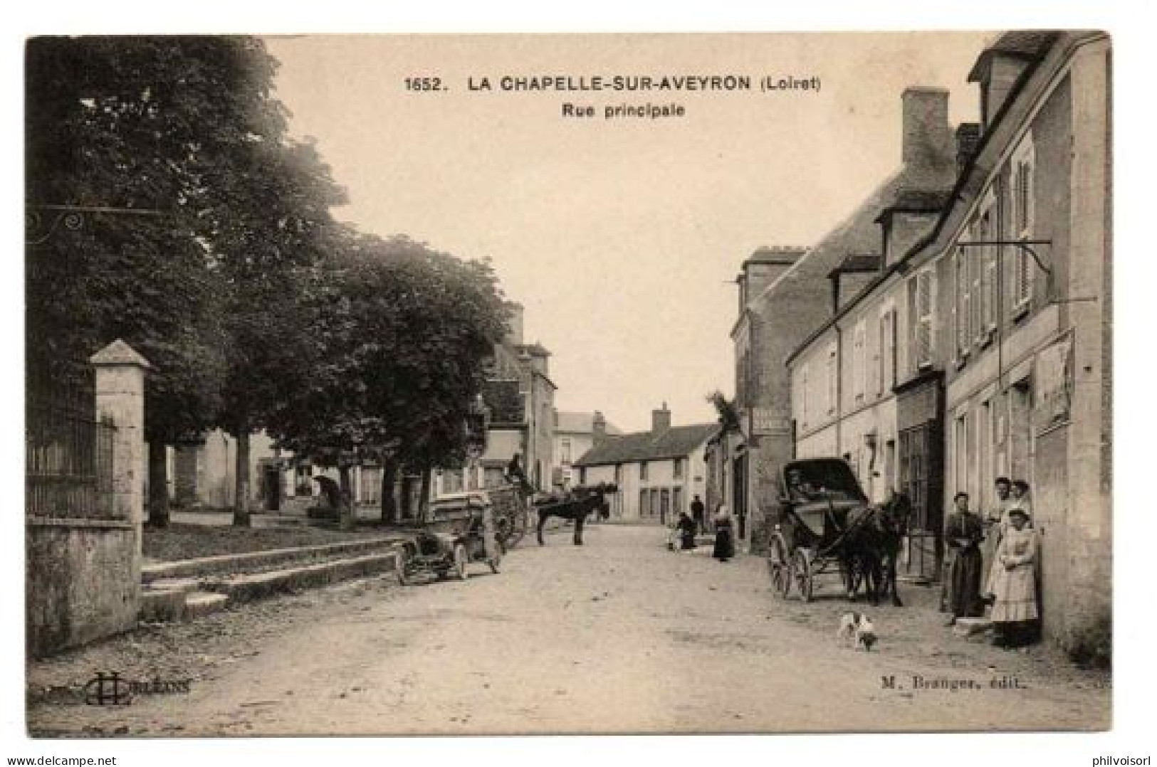 LA CHAPELLE SUR AVEYRON RUE PRINCIPALE ATTELAGES TRES  ANIMEE - Autres & Non Classés