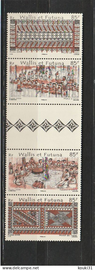 Wallis Et Futuna YT 668/71 ** : Les Tapas - 2006 - Unused Stamps