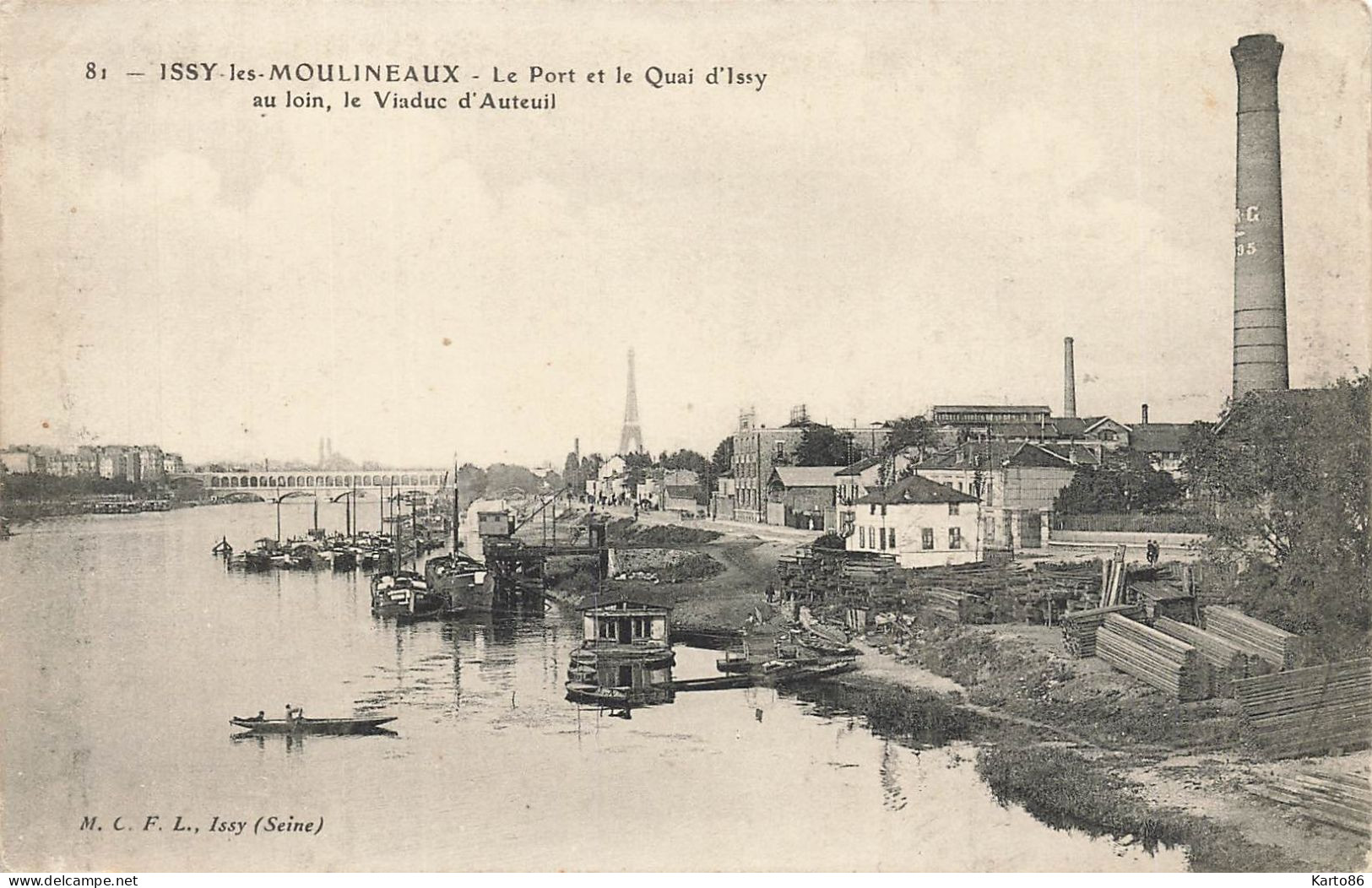 Issy Les Moulineaux * Le Port Et Le Quai D'issy * Le Viaduc D'auteuil * Usine Cheminée Bois - Issy Les Moulineaux