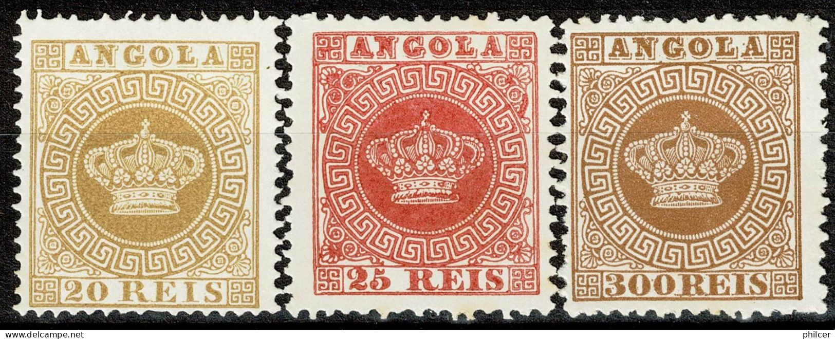 Angola, 1885, # 3, 4, P, Reprints, MNG - Angola