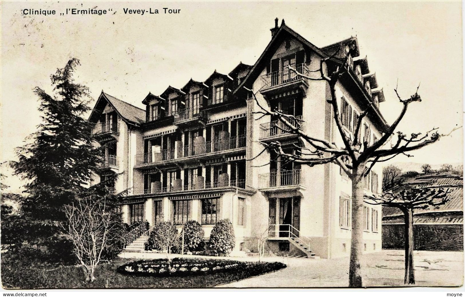 2430 - Vaud - VEVEY La TOUR -  CLINIQUE  *  L' ERMITAGE *  Circulée En 1916  - DISPARUE ?? - Vevey