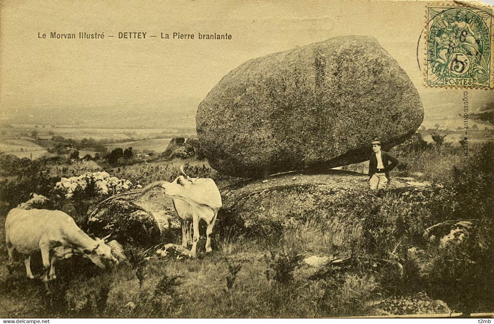 CPA (Saône Et Loire) - DETTEY - La Pierre Branlante - Other & Unclassified