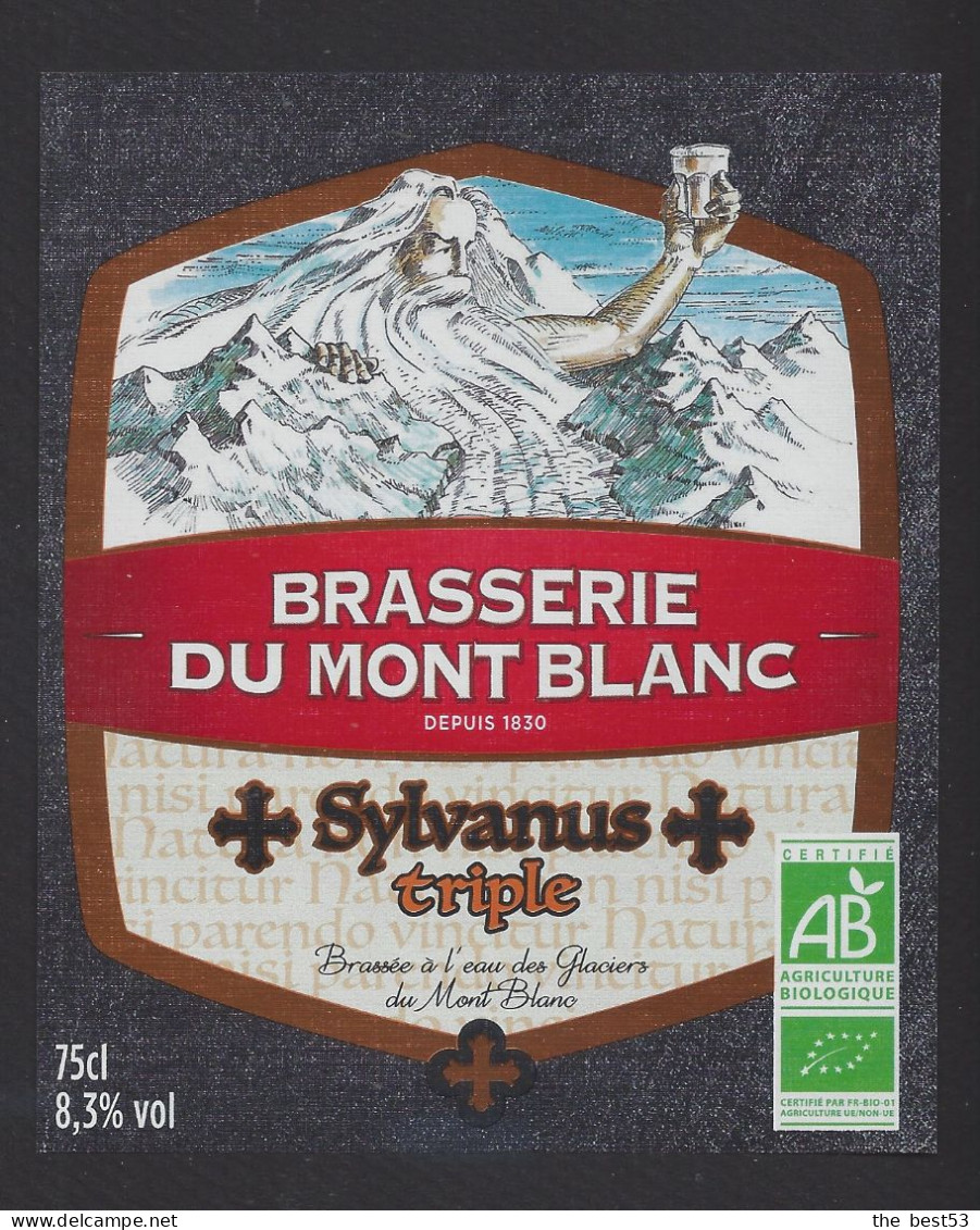 Etiquette De Bière Triple -  Sylvanus  -  Brasserie Du Mont Blanc à La Motte Servolex   (73) - Bier