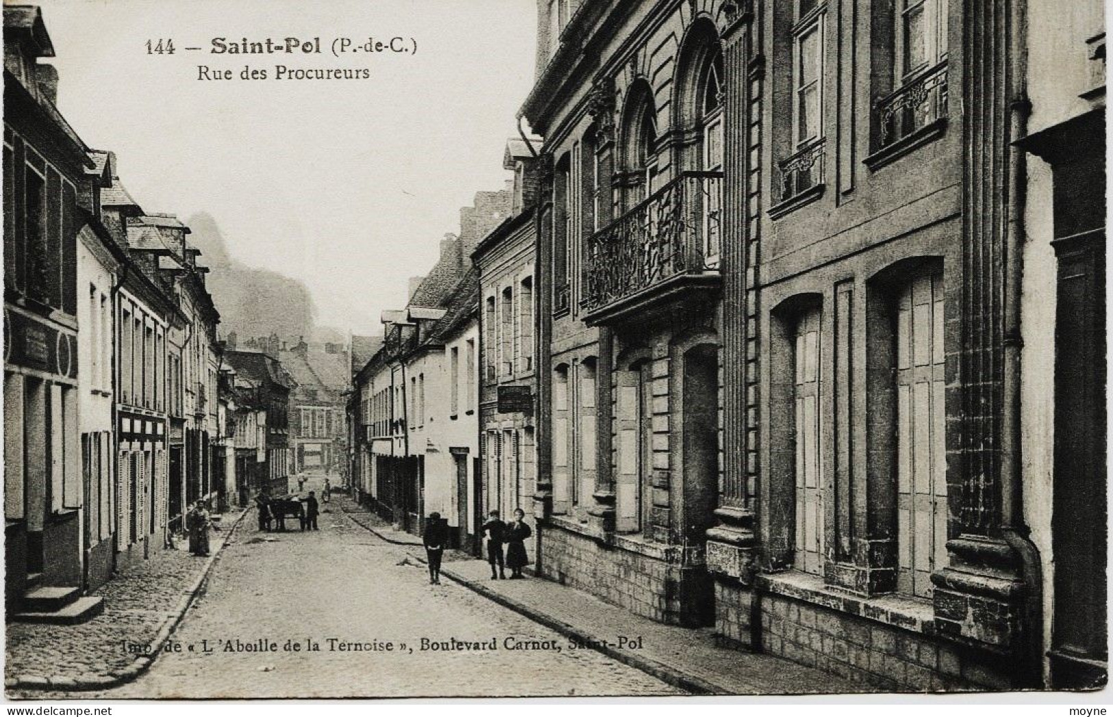 2436  - Pas De Calais -  SAINT  POL  : RUE DES PROCUREURS     - Circulée En 1915 - Saint Pol Sur Ternoise