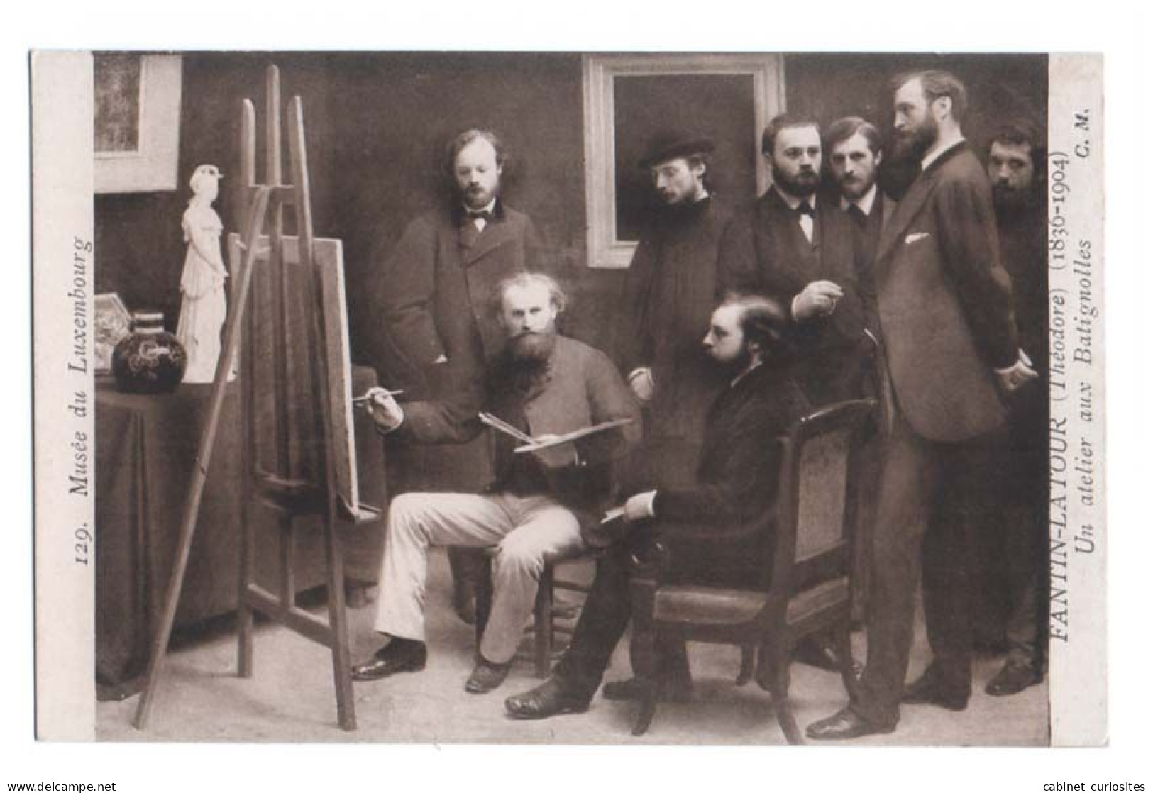 UN ATELIER DE PEINTURE Aux BATIGNOLLES (Paris 17e Arr) - Tableau De Fantin-Latour - Artiste Peintre - Animée - Malerei & Gemälde