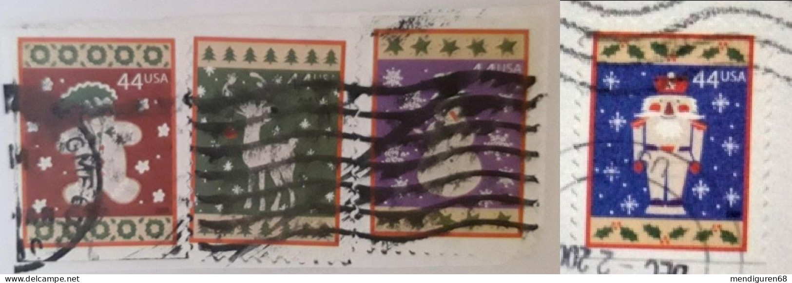 VERINIGTE STAATEN ETATS UNIS USA 2009 WINTER HOLIDAYS SET 4V USED ON PAPER SN 4429-32 YT 4231 MI 4569-72 SG 5006-09 - Used Stamps