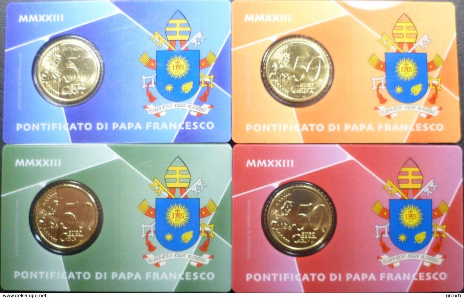 Vaticano - 50 Centesimi 2023 - Stamp & Coincard N. 44÷47 - UC# 6 - Vaticano