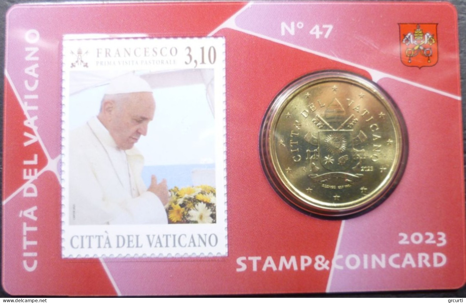 Vaticano - 50 Centesimi 2023 - Stamp & Coincard N. 44÷47 - UC# 6 - Vaticano