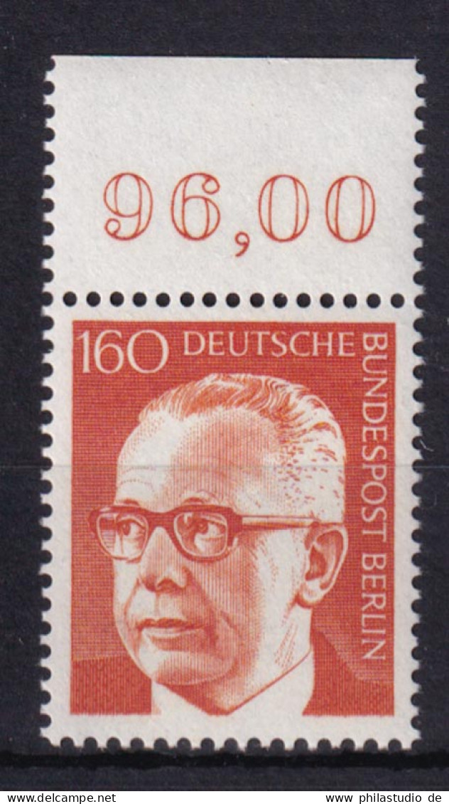 Berlin 396 Mit Oberrand Dr. Gustav Heinemann 160 Pf Postfrisch - Autres & Non Classés