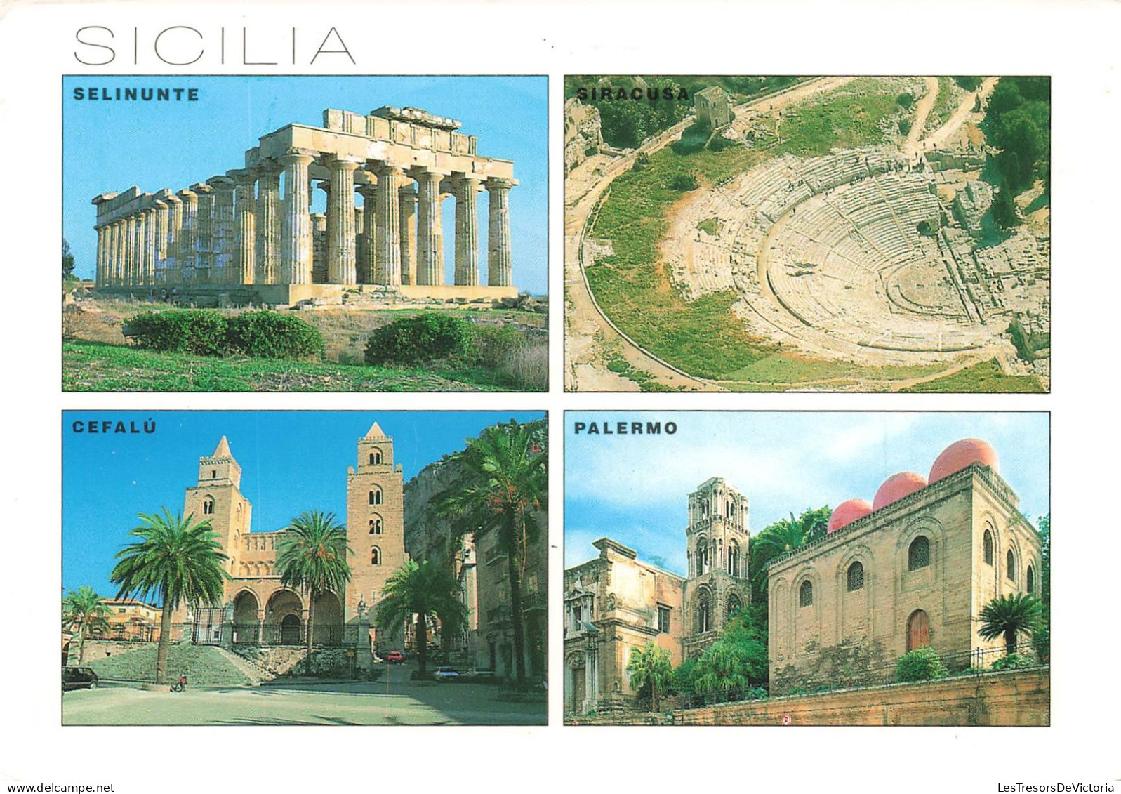 ITALIE - Selinunte - Siracusa - Palermo - Cefalù - Carte Postale - Autres & Non Classés