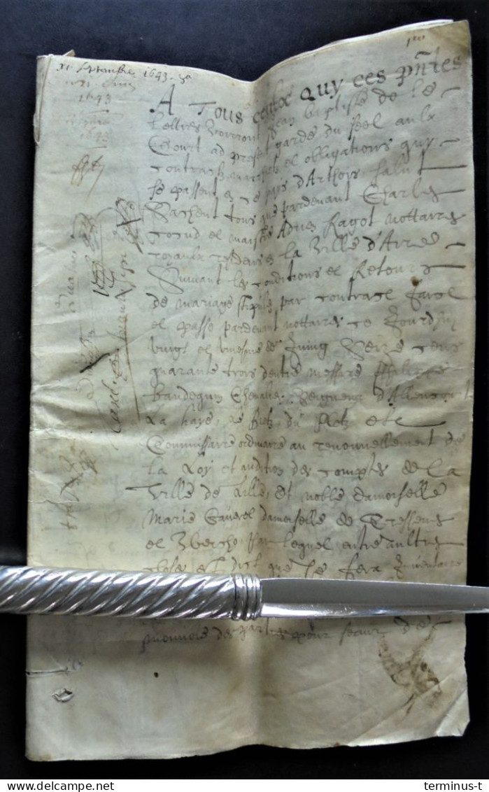 Manuscript AIRE-SUR-LA-LYS Anno 1643 (de Cavarel) - Manuscrits