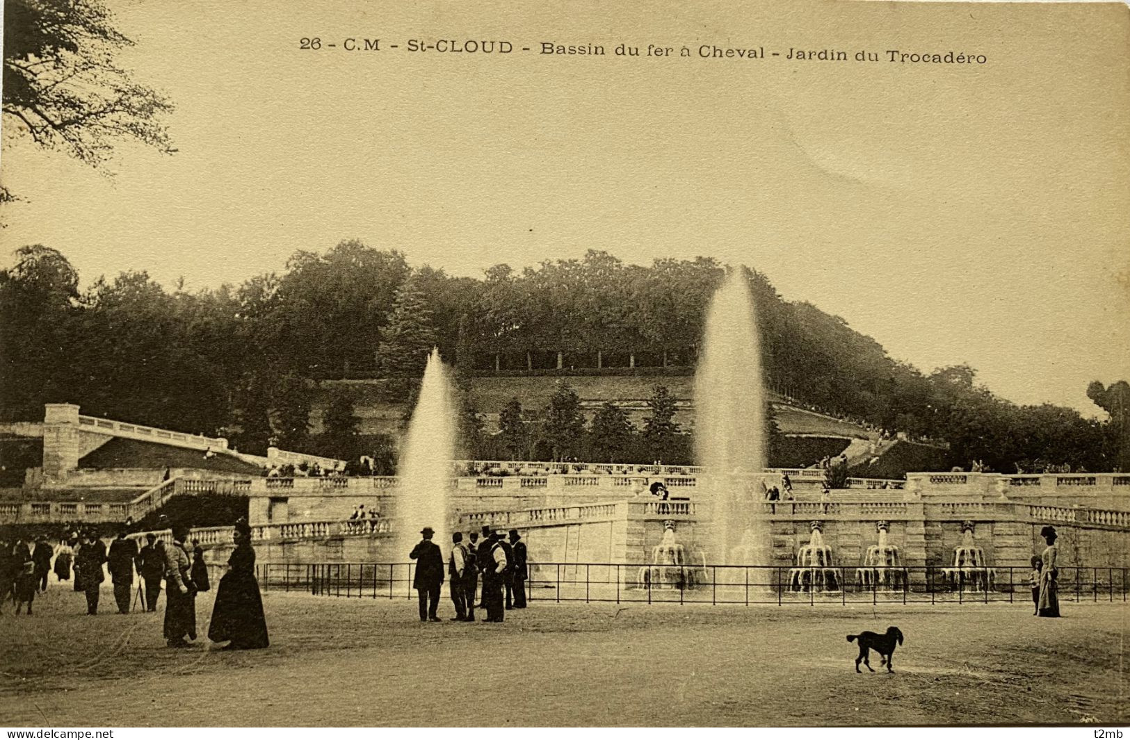 CPA. SAINT CLOUD - Bassin Du Fer à Cheval, Jardin Du Trocadéro (n° 26) - Saint Cloud