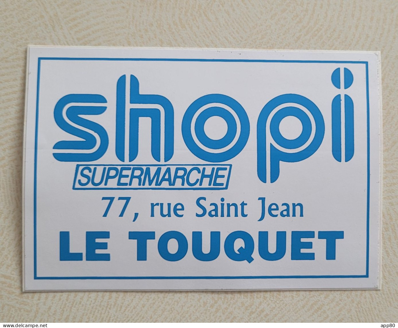 Autocollant Vintage Le Touquet - Supermarché Shopi - Stickers