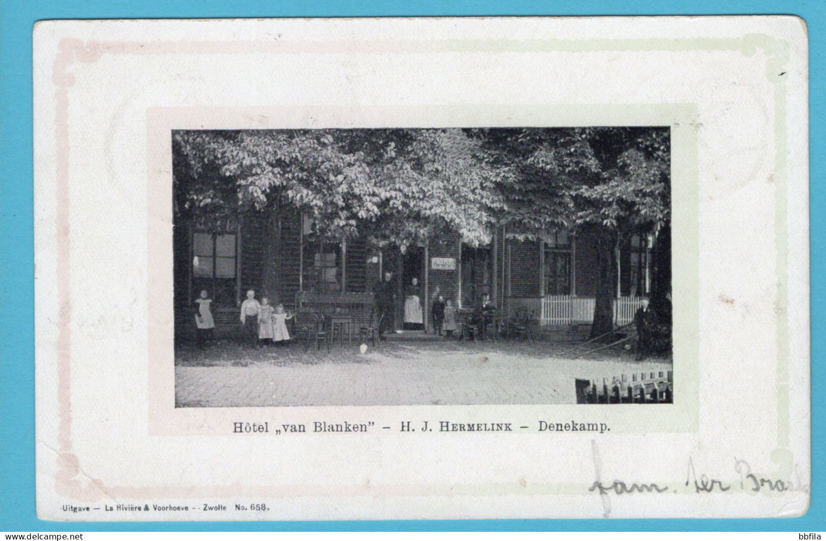 NEDERLAND Prentbriefkaart Hotel Van Blanken 1905 Denekamp Naar Almelo - Andere & Zonder Classificatie