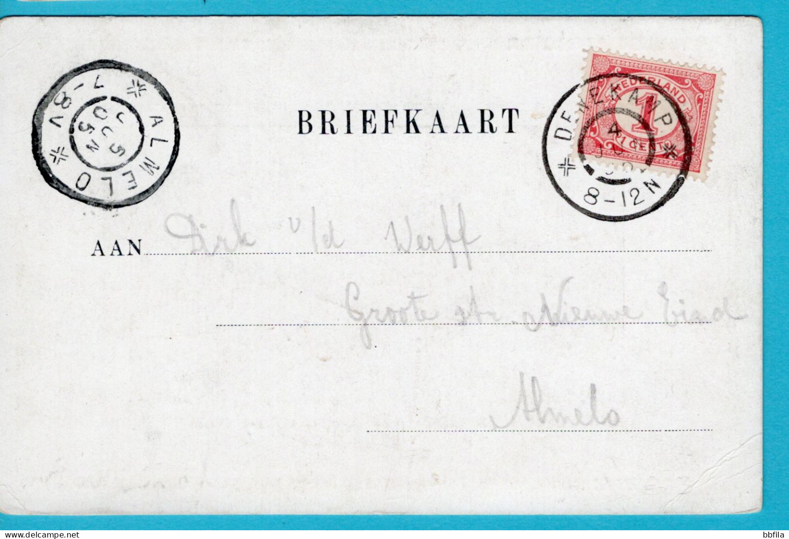 NEDERLAND Prentbriefkaart Hotel Van Blanken 1905 Denekamp Naar Almelo - Autres & Non Classés