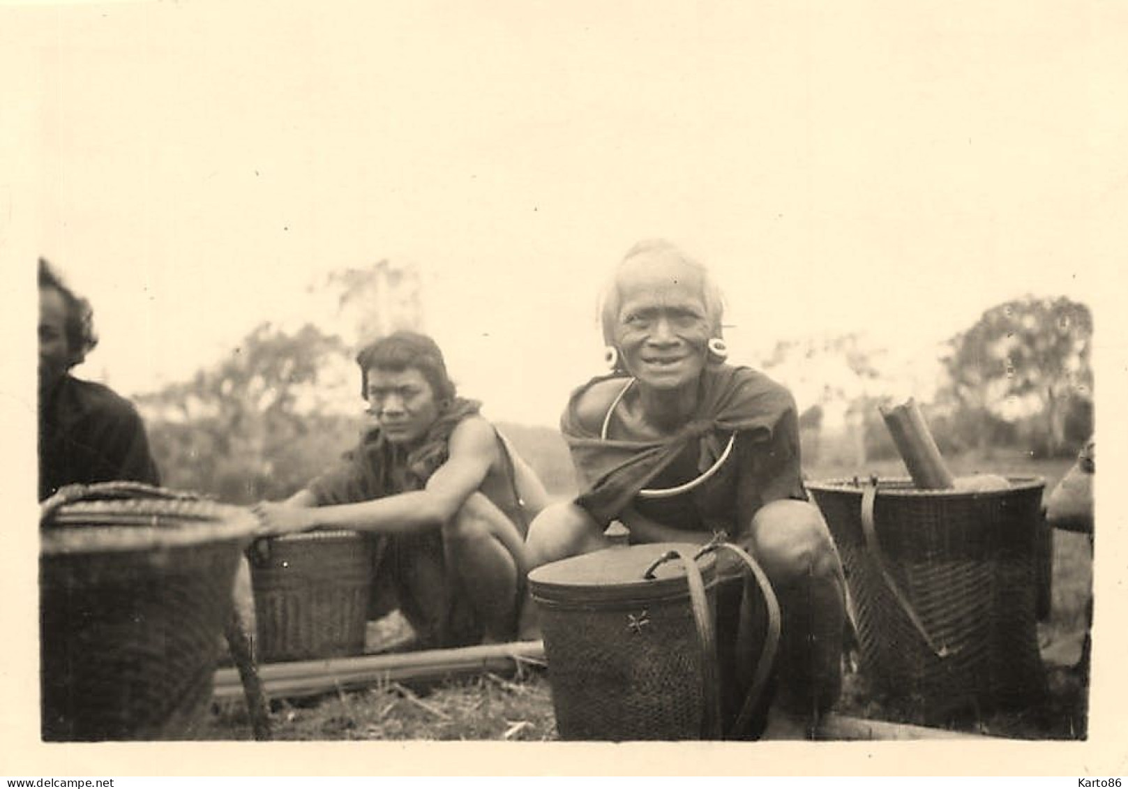 Vietnam Laos Cambodge ? * Types Moeurs Coutumes Piercing * éthnique Ethno Ethnic * Photo 8.5x5.6cm - Vietnam