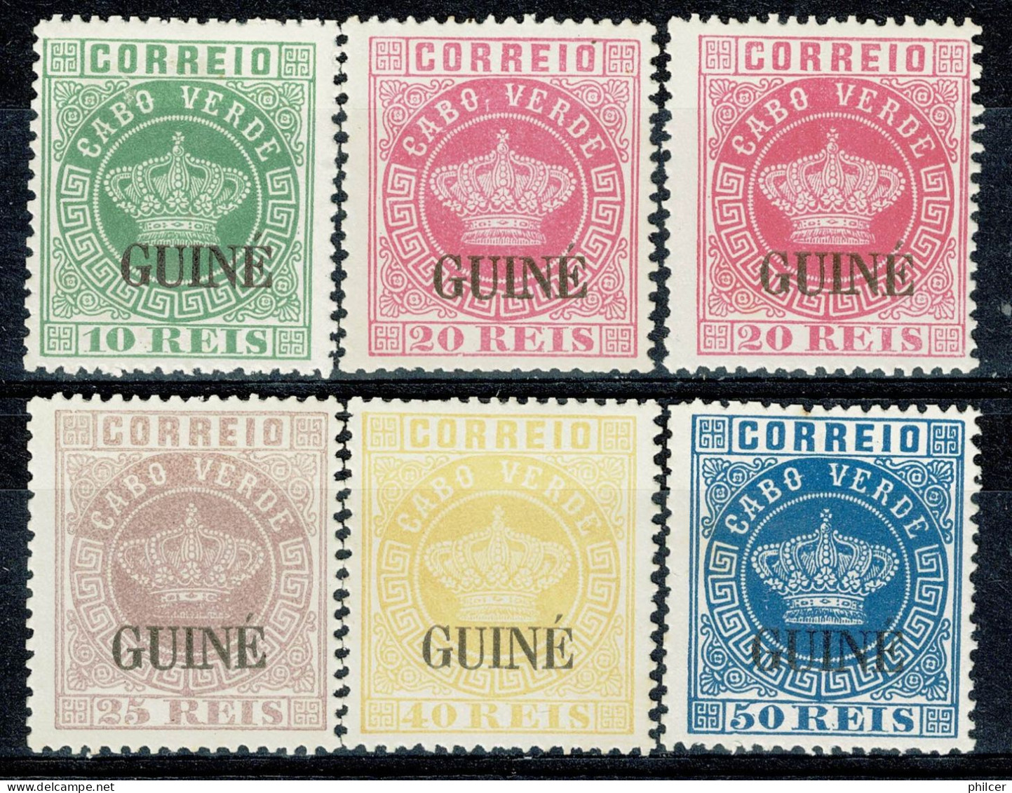 Guiné, 1885, # 19/23, Reprints, MNG - Portugiesisch-Guinea