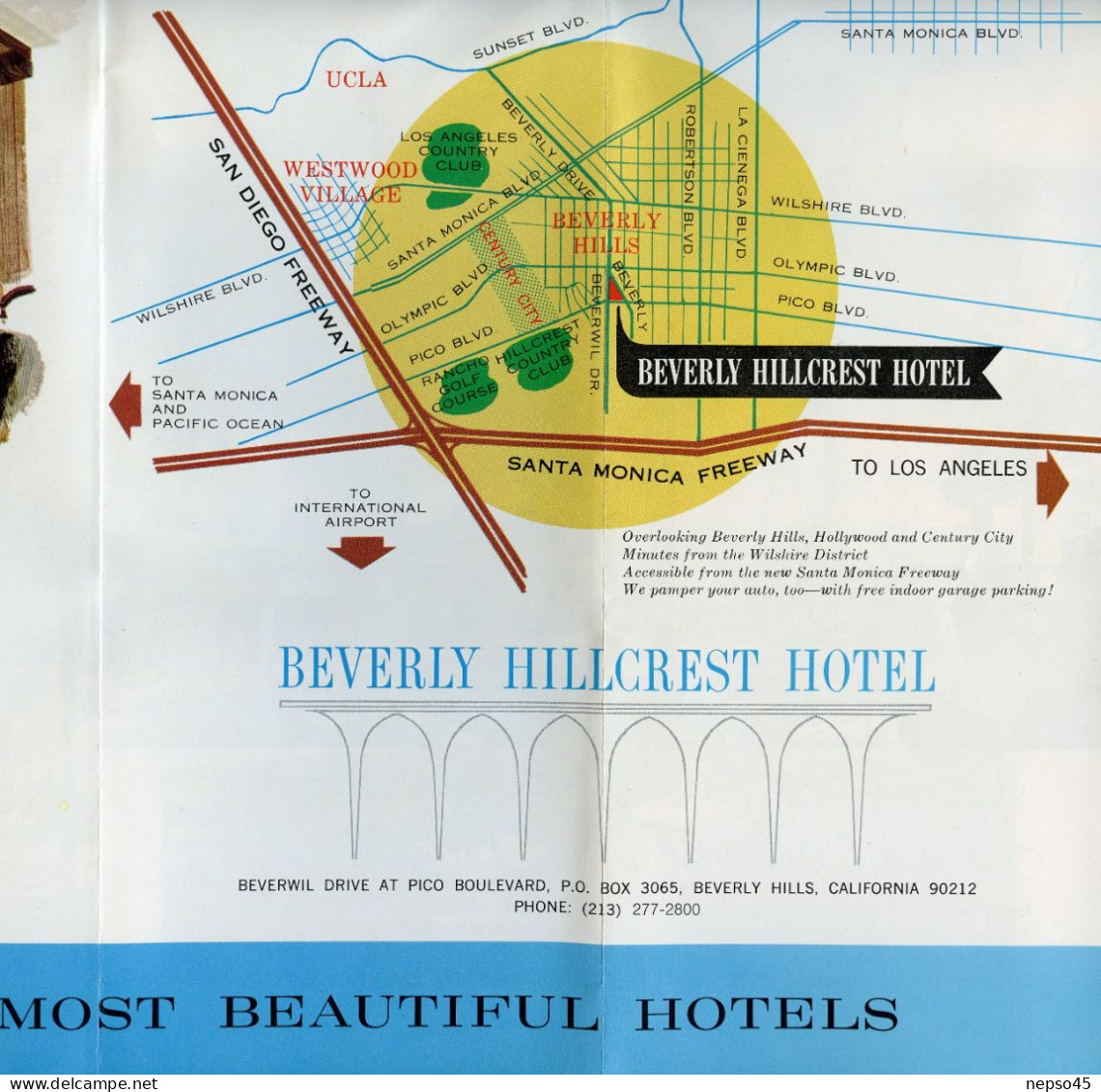 Dépliant touristique.Amérique.U.S.A.Beverly Hills California.One of America's Most Beautiful Hotel.
