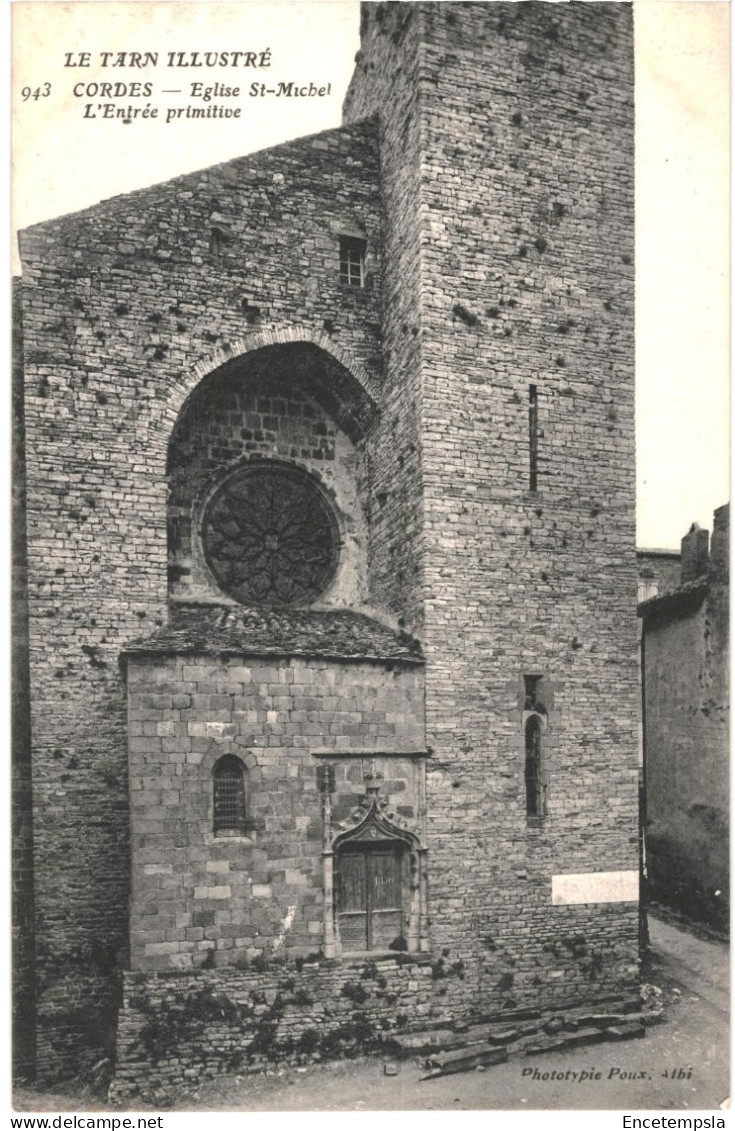 CPA Carte Postale  France Cordes Eglise Saint Michel Entrée Primitive VM80796 - Cordes