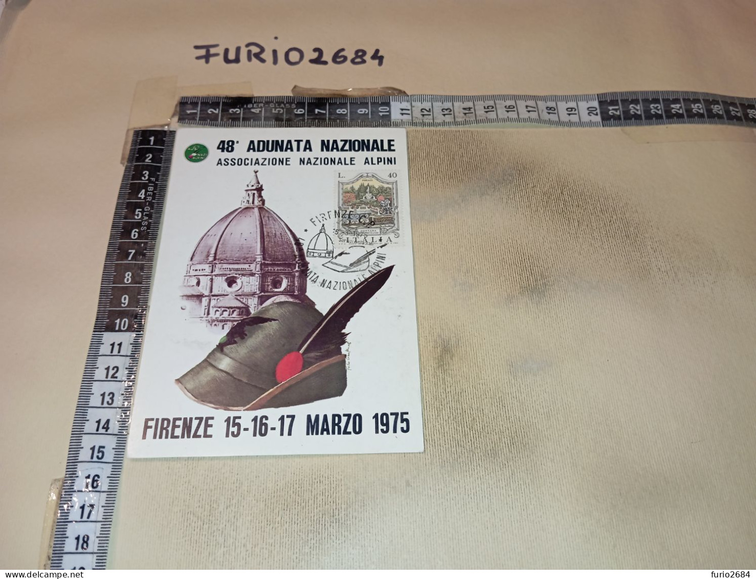 MX00272 FIRENZE 1975 TIMBRO ANNULLO 48° ADUNATA NAZIONALE ALPINI - 1971-80: Poststempel