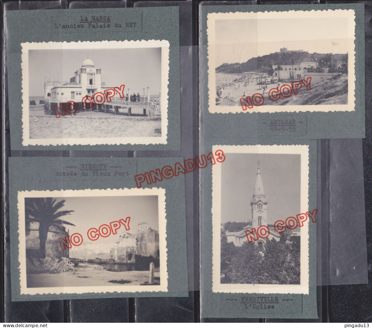 Fixe Tunisie La Marsa Amilcar Bizerte Ferryville Année 1955 - Afrique