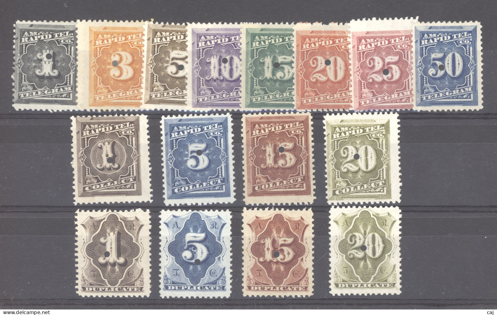 USA  -  Télégraphe  :  Yv  52-67  * - Telegraph Stamps