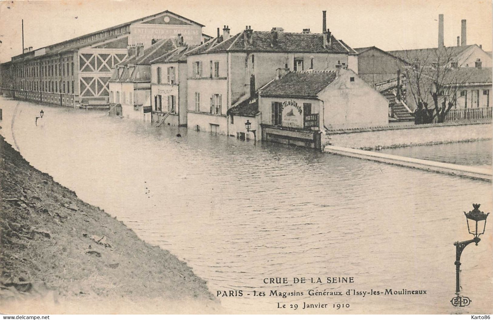 Issy Les Moulineaux * Les Magasins Généraux De Paris * Crue De La Seine Le 29 Janvier 1910 * Inondation - Issy Les Moulineaux