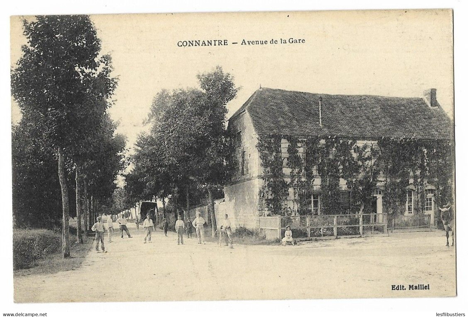 CPA 51 CONNANTRE Avenue De La Gare - Autres & Non Classés