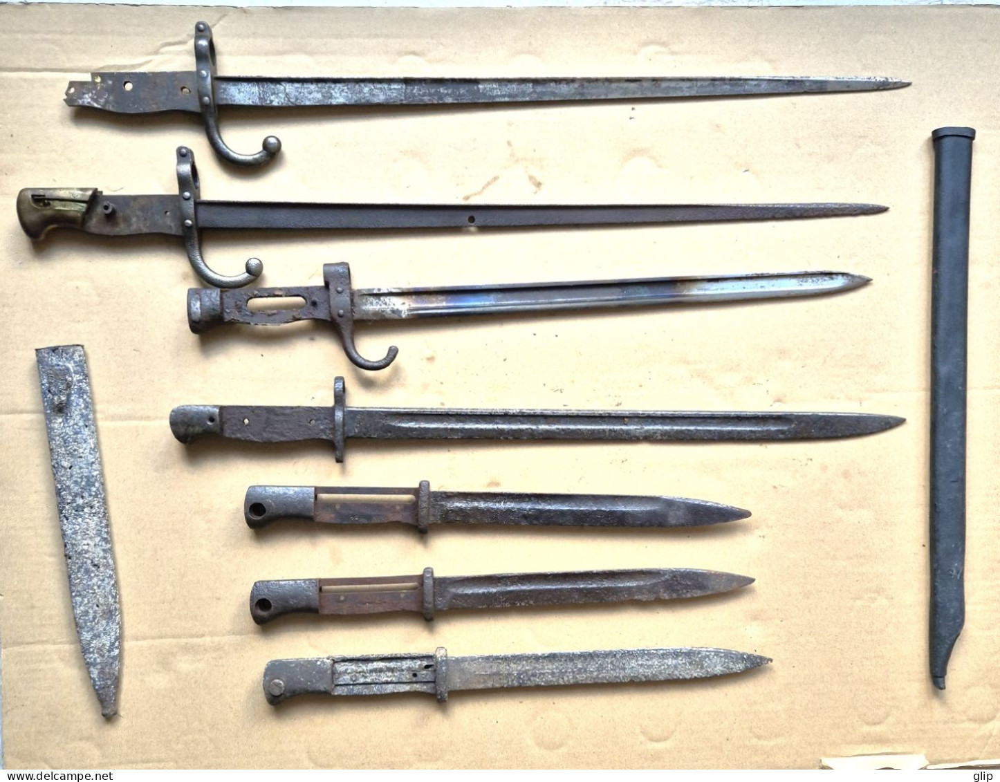 Lot De 7 Baïonnettes à Rénover Ou à Transformer En Couteaux De Chasse - Armes Blanches