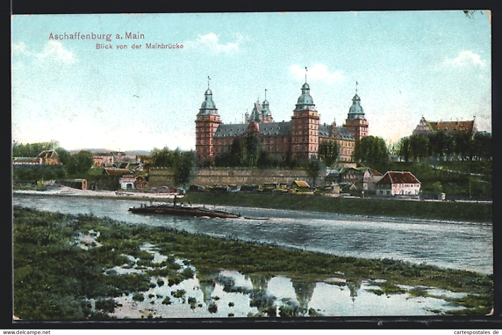 AK Aschaffenburg A. M., Blick Von Der Mainbrücke  - Aschaffenburg