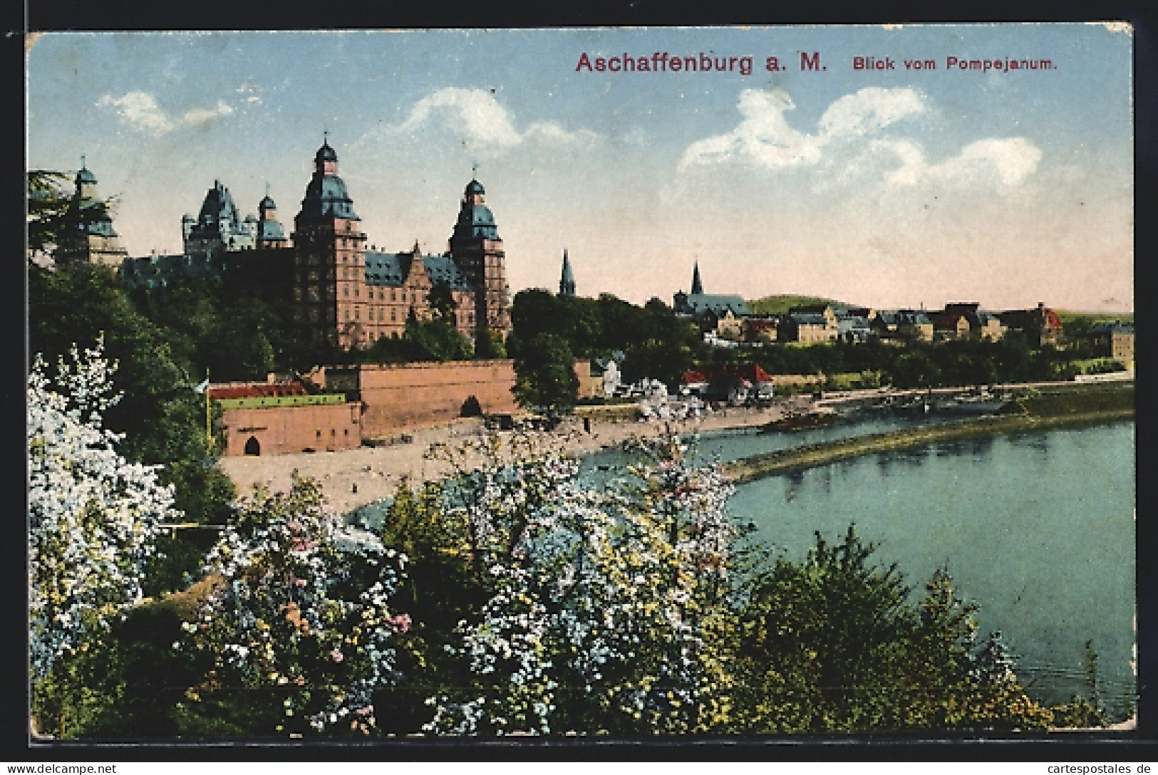 AK Aschaffenburg, Blick Vom Pompejanum Auf Das Schloss  - Aschaffenburg