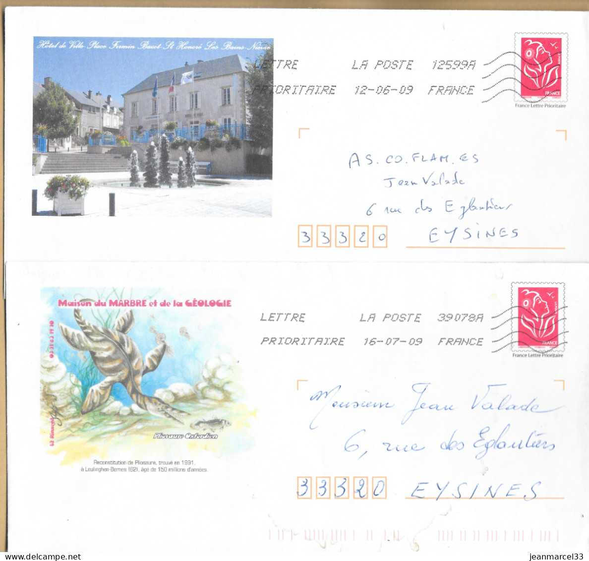 Entiers Enveloppes Marianne De L"Europe Rouge Oblitération Mécanique Toshiba - Prêts-à-poster:Overprinting/Blue Logo