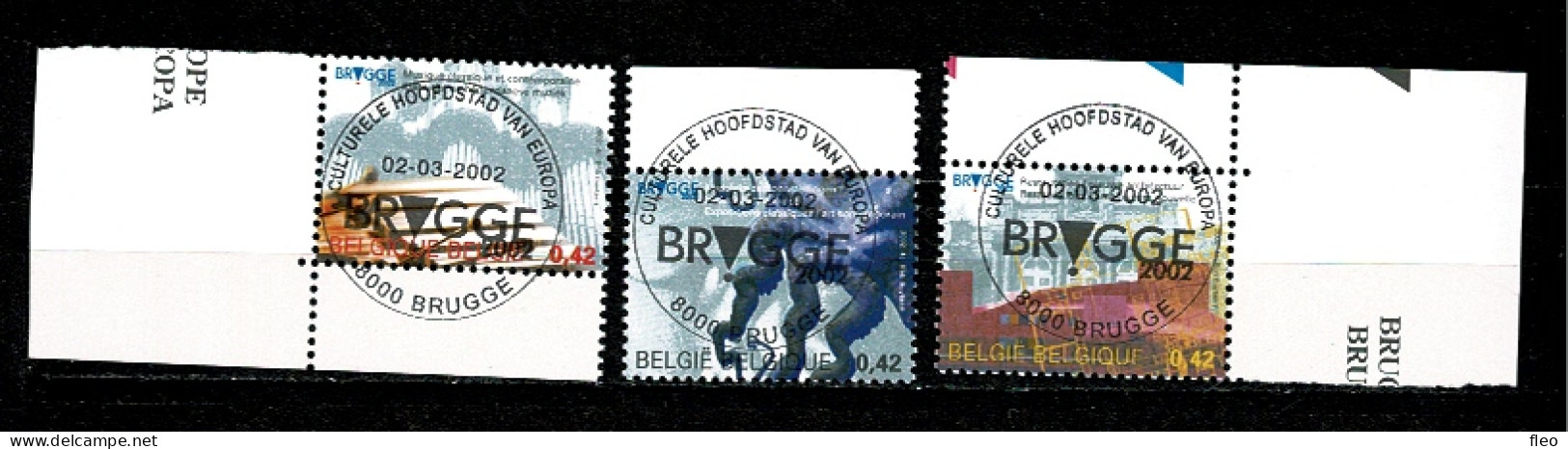 2002 3058/3060 Postfris Met 1édag Stempel : HEEL MOOI ! MNH Avec Cachet 1er Jour : " BRUGGE / BRUGES - Ongebruikt