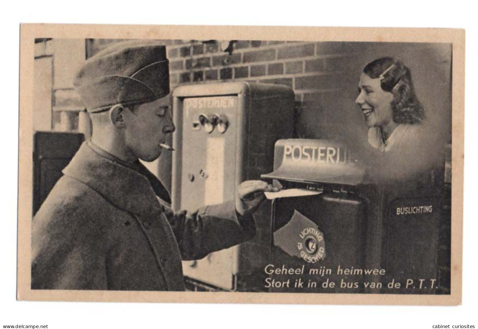 Un Soldat Hollandais Poste Une Lettre à Sa Femme - BOITE AUX LETTRES - Geheel Mijn Heimwee - Animée - Personen