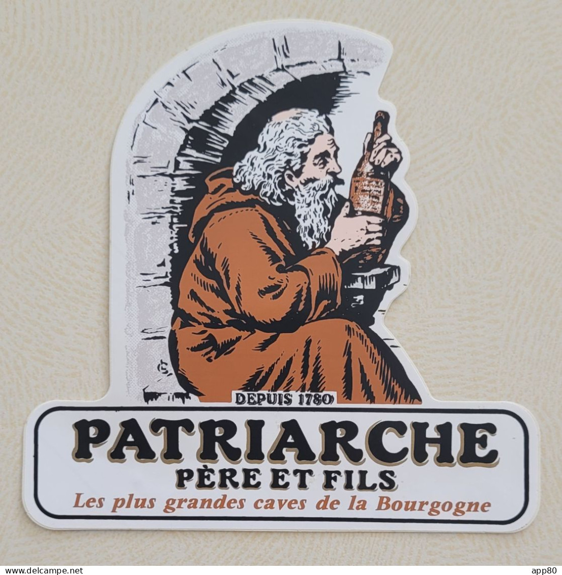 Autocollant Vintage Patriarche - Les Plus Grandes Caves De La Bourgogne - Spiritueux - Vin - Autocollants