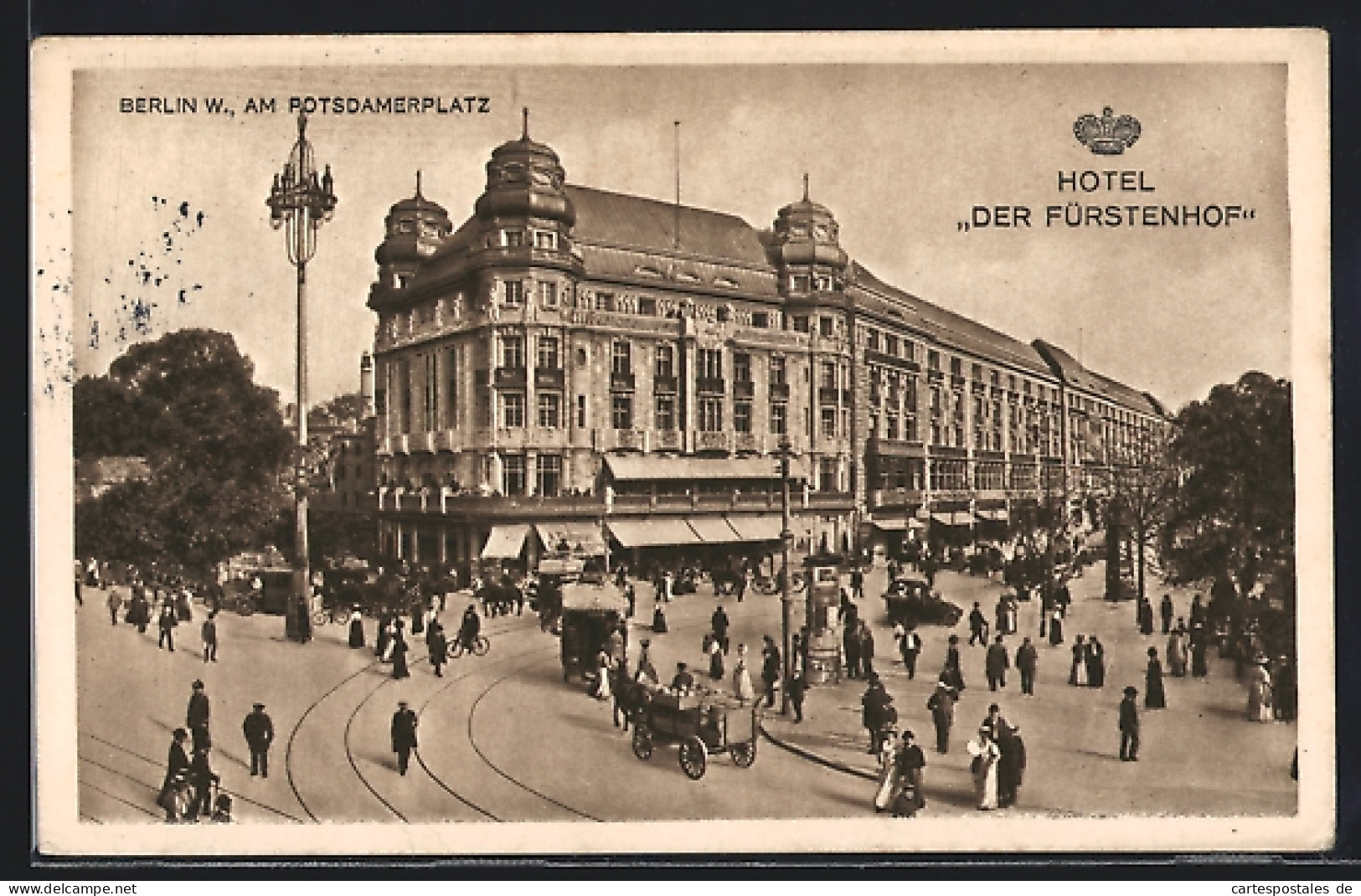 AK Berlin-Tiergarten, Hotel Der Fürstenhof Am Potsdamer Platz  - Tiergarten