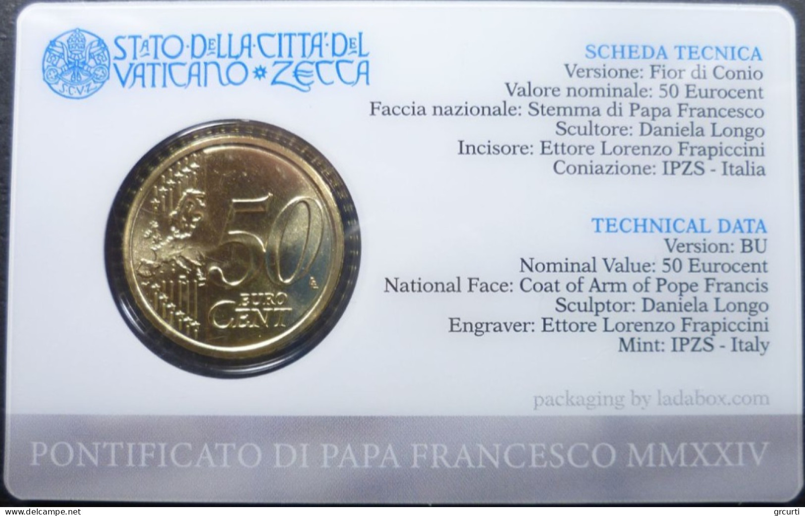 Vaticano - 50 Centesimi 2024 - Coincard N. 15 - UC# 6 - Vaticano (Ciudad Del)