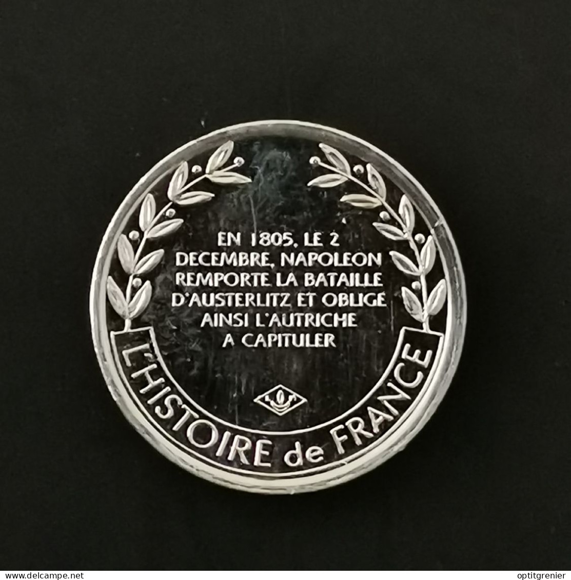 MEDAILLE ARGENT PETIT MODULE 13mm 1.7G NAPOLEON AUSTERLITZ - Andere & Zonder Classificatie