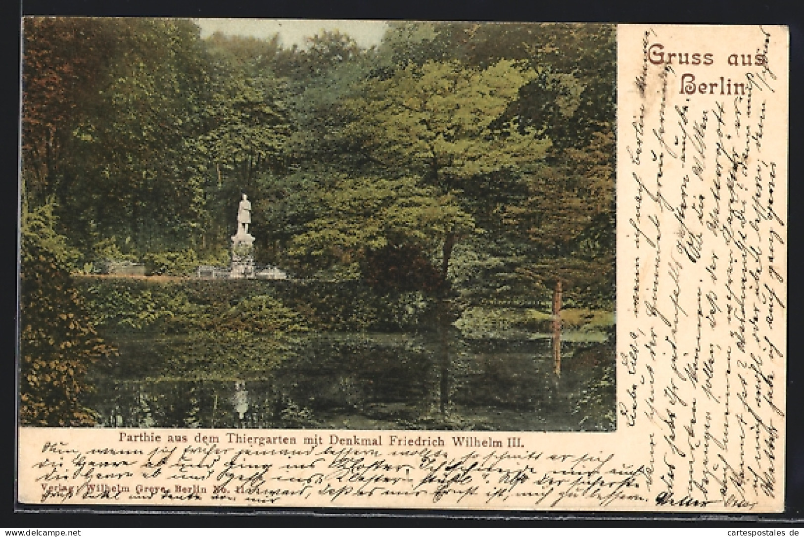 AK Berlin, Denkmal Friedrich Wilhelm III. Im Tiergarten  - Tiergarten