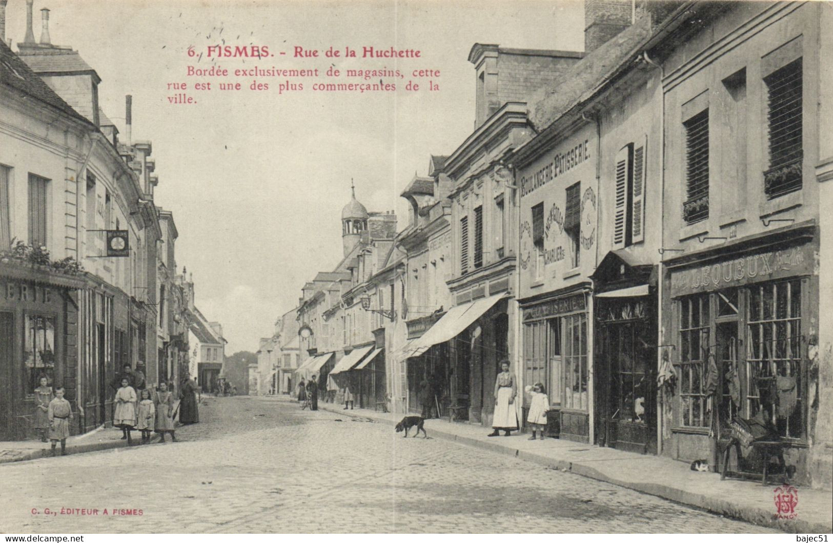 Fismes - Rue De La Huchette "boucherie Pâtisserie" - Fismes