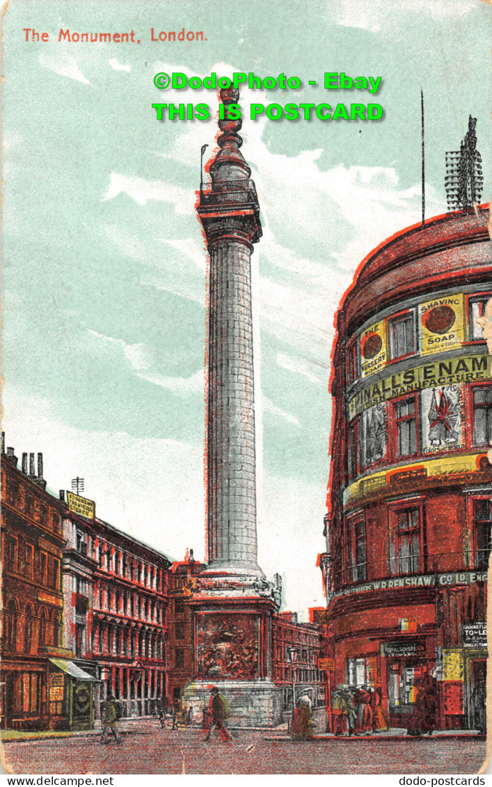R418809 The Monument. London. 1908 - Other & Unclassified