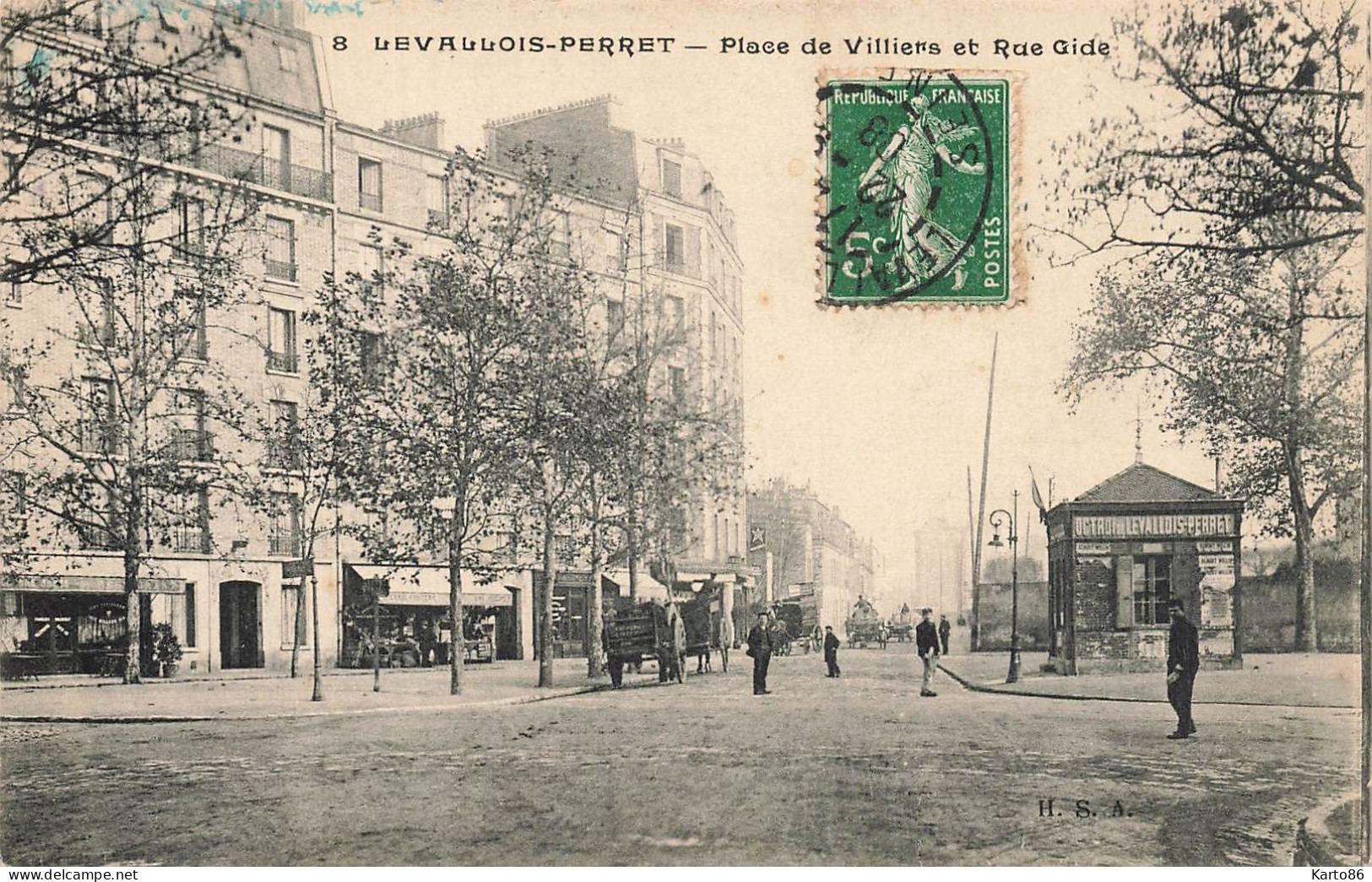 Levallois * Place De Villiers Et Rue Gide * Bureau De L'octroi - Levallois Perret