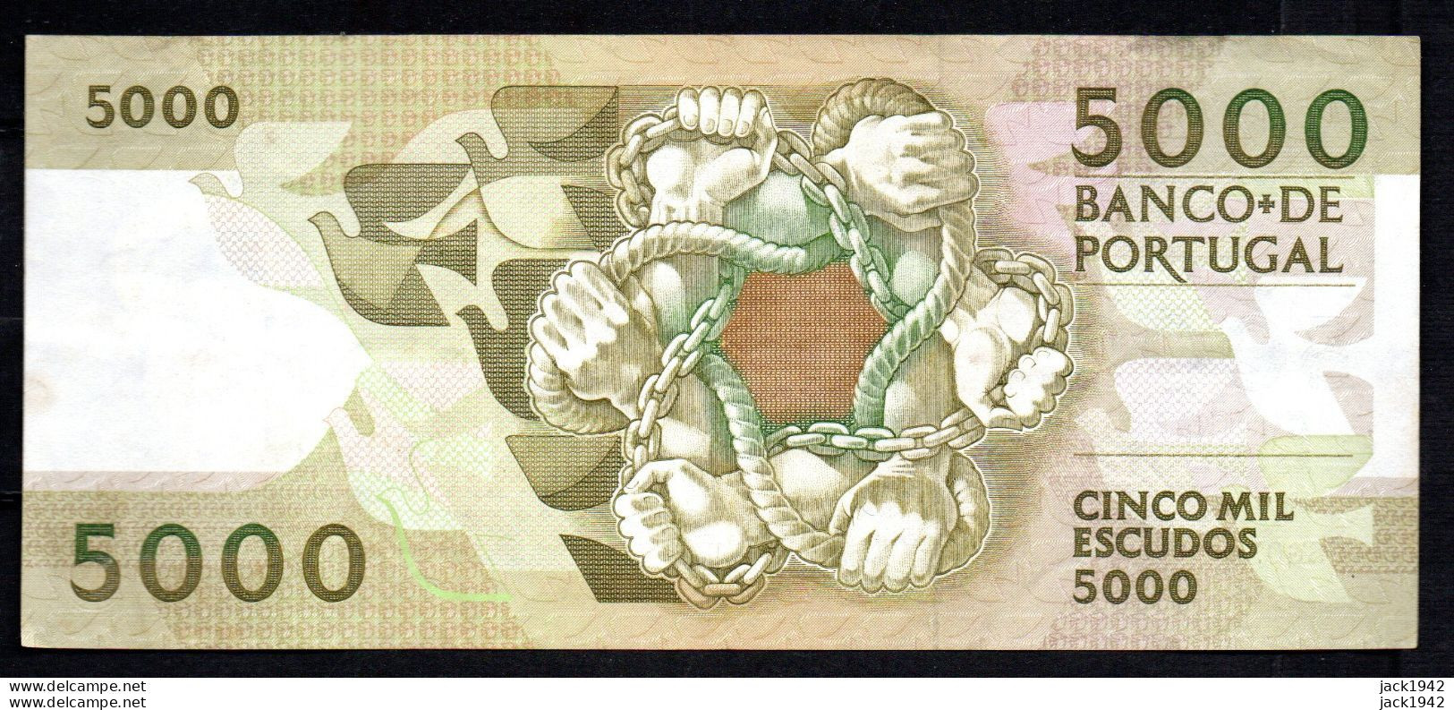 5000 Escudos Note - Billet De 5000 Escudos Octobre 1991 - TTB Very Fine Condition - Portugal