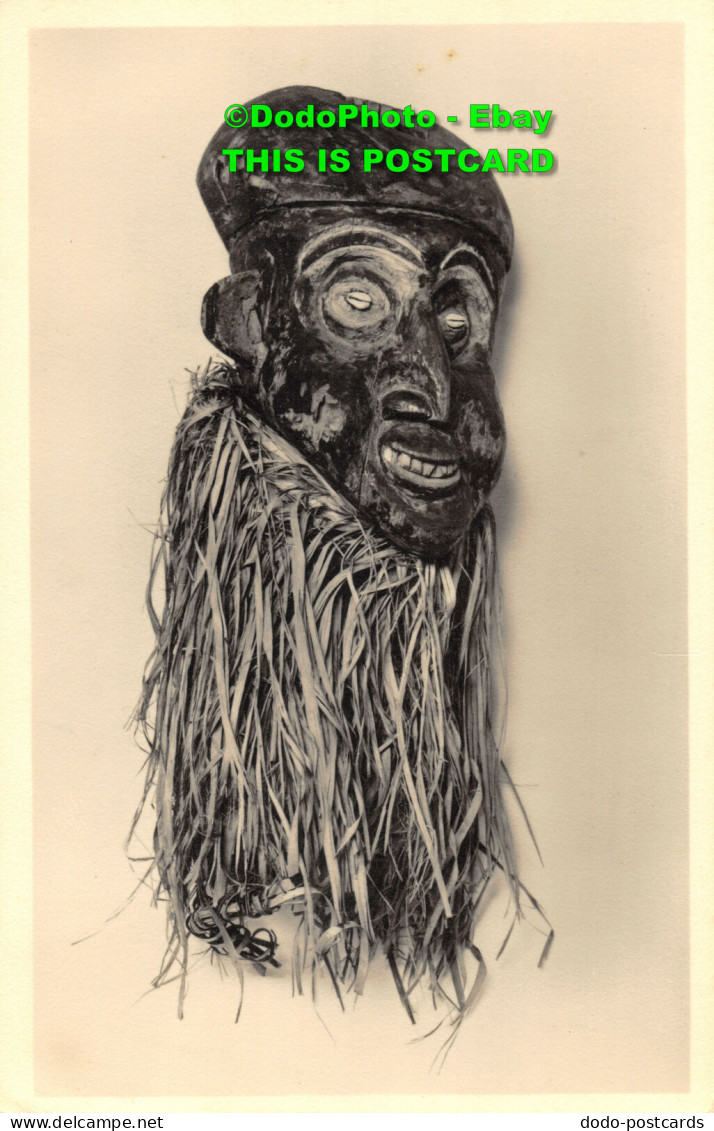 R418830 London County Council. Horniman Museum. P. C. 11. Wooden Mask Cowrie She - Autres & Non Classés