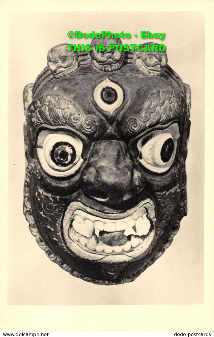 R418833 London County Council. Horniman Museum. P. C. 7. Demon Mask. Painted Woo - Sonstige & Ohne Zuordnung