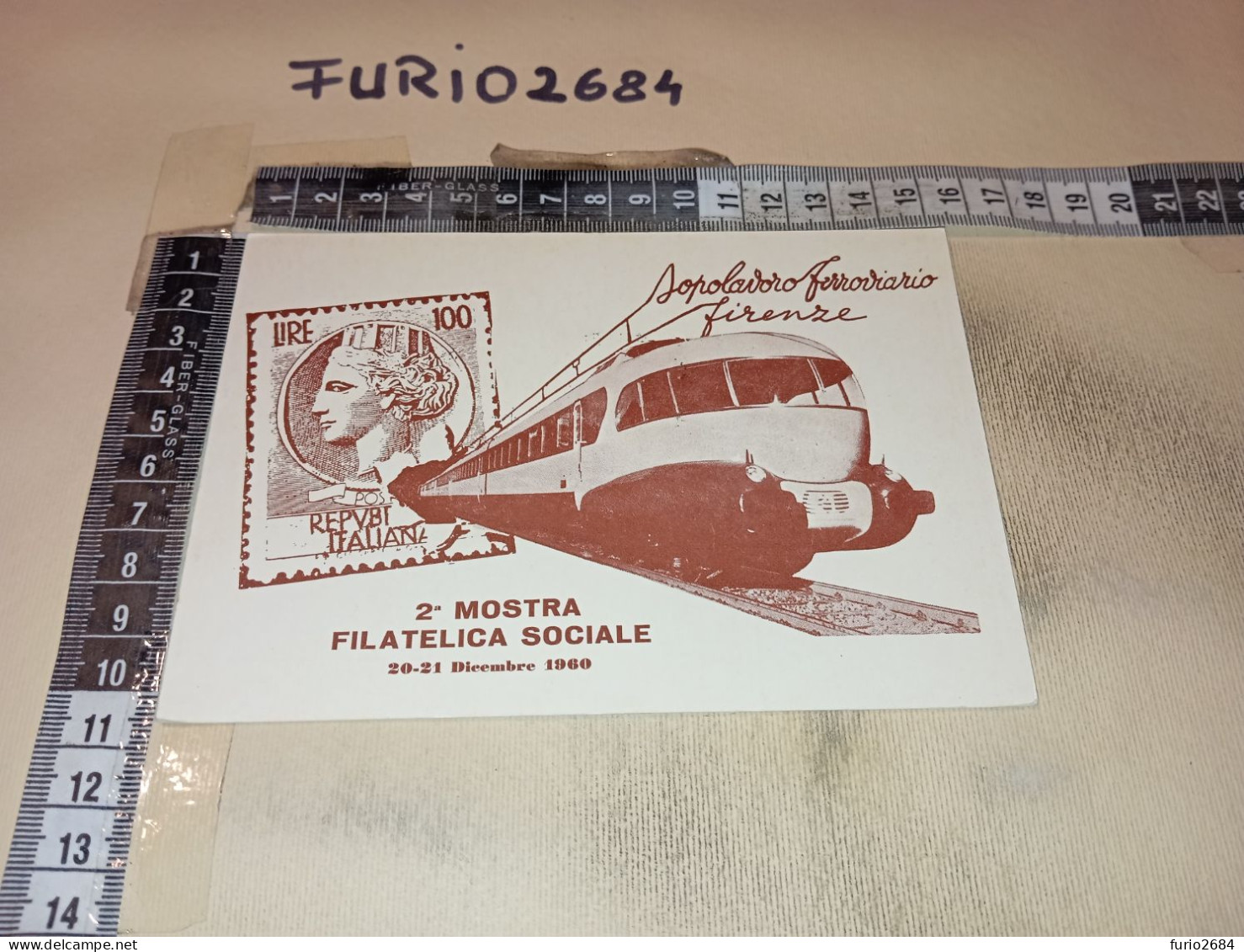 MX00280 FIRENZE 1960 TIMBRO ANNULLO 2° MOSTRA FILATELICA DOPOLAVORO FERROVIARIO - 1946-60: Poststempel