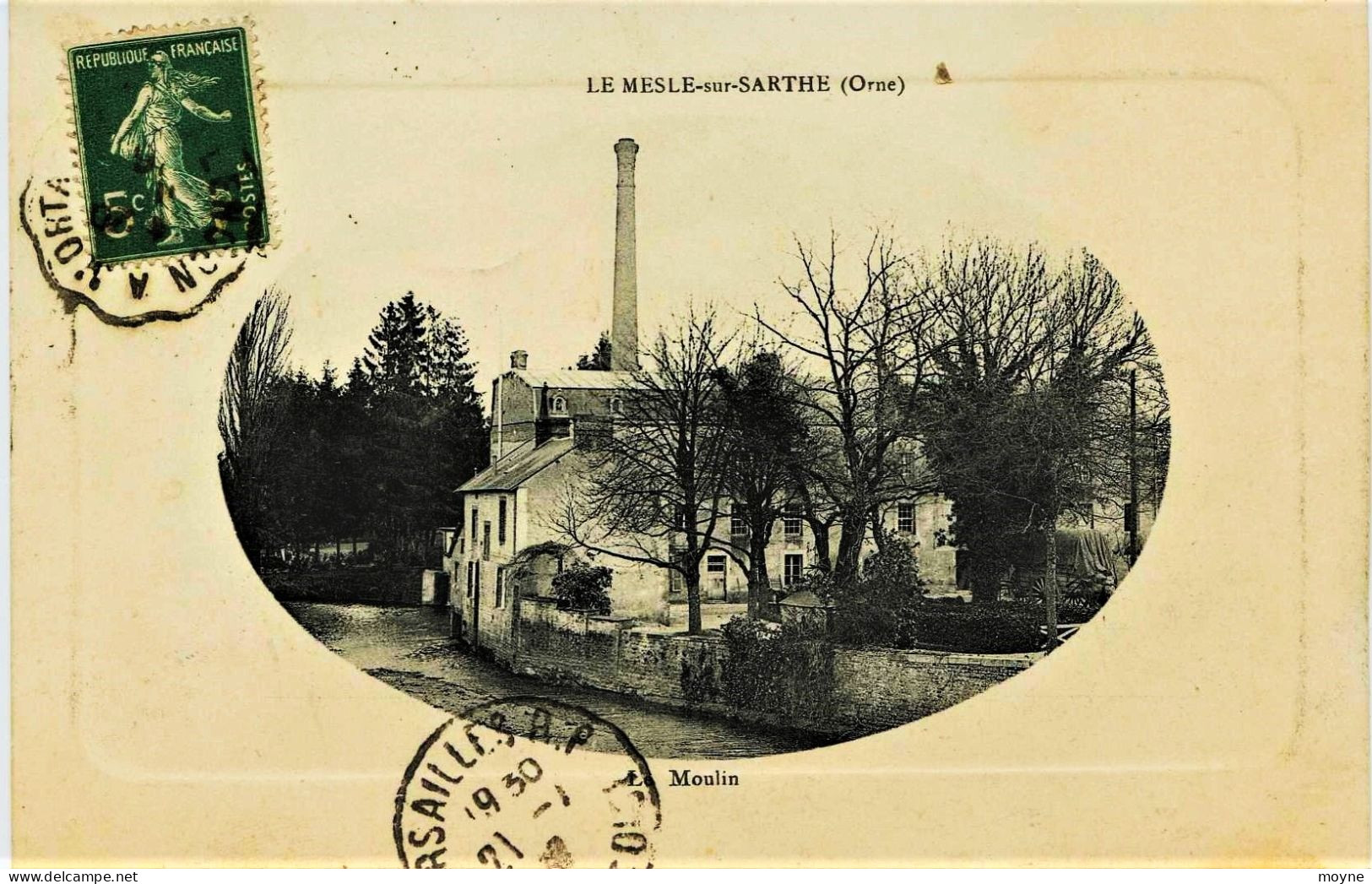 2444  - Orne -  LE MESLE Sur SARTHE :  LE MOULIN  (disparu ??) Circulée En 1916 - Le Mêle-sur-Sarthe